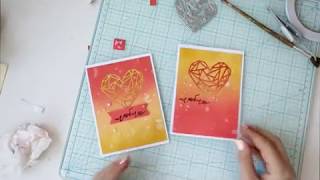 Открытка ко Дню Св. Валентина (mimi cut) / St/ Valentine's Card (Mimi-cut dies) screenshot 4