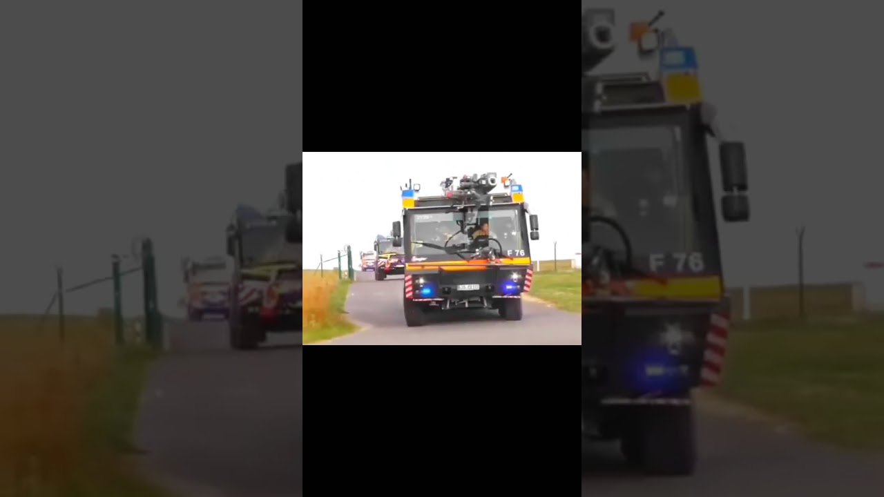 German airport firefighters don’t care about gate just blast in 