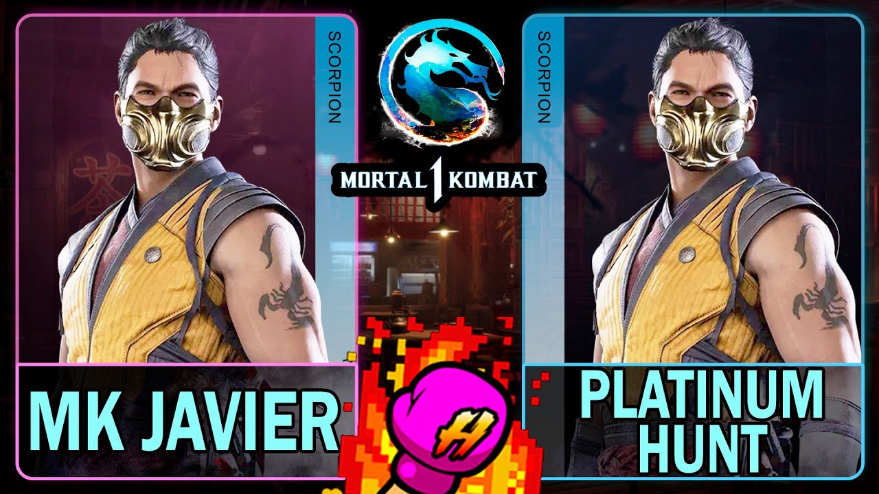 MK1 Mk Javier (SCORPION) VS Platinum Hunt (SCORPION)🥊Mortal Kombat 1🥊4K 60ᶠᵖˢ