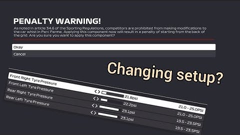F1 2021 - Can you change setup if you