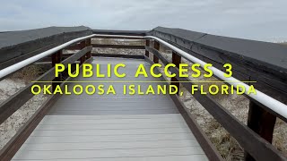 How to spot a public beach access in Okaloosa Island, Destin/Fort Walton Beach, Florida?