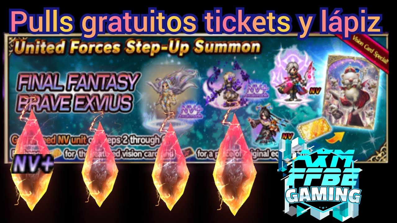 FFBE pulls gratuitos semanales+ tickets y lápiz