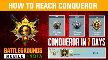How To Reach Conqueror In 7 Days🔥 ll SAMSUNG,A3,A5,A6,A7,J2,J5,J7,S5,S6,S7,59,A10,A20,A30,A50,A70