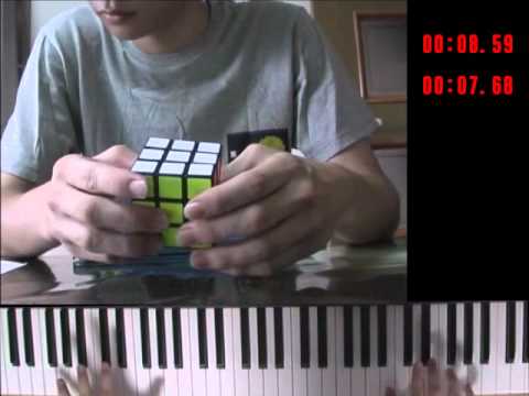 Rubik's cube & piano (ローリンガール) コラボしてみた by Yumu