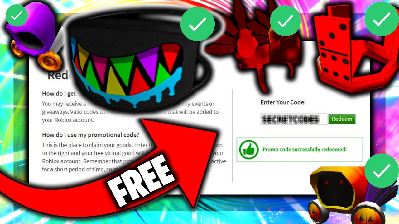 AUGUST 2020  ALL  ROBLOX PROMO CODES +  NEW  FREE ITEMS!!