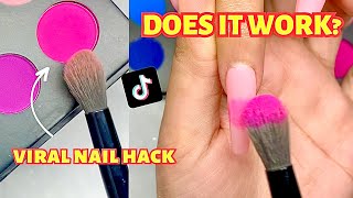 Who Knew TikTok Nail Art Could be THIS EASY? Trying a TIKTOK Nail Art Hack!