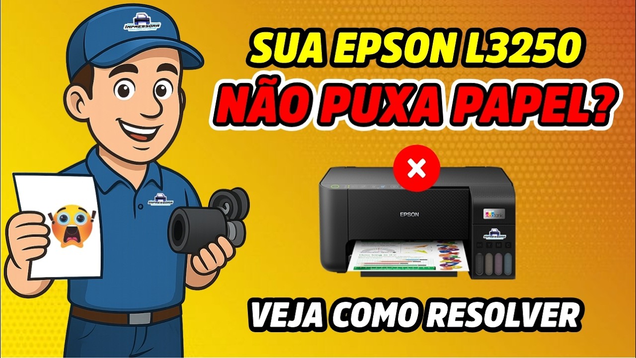 EPSON NÃO PUXA PAPEL? Veja como trocar as borrachas do tracionador e  pickup roller da L3150, L3250