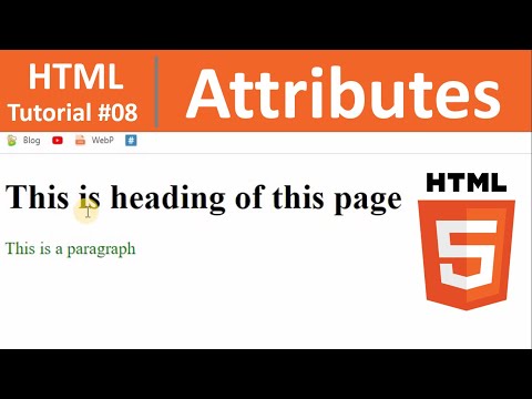 Tutoriel HTML n°8 - Les attributs en HTML