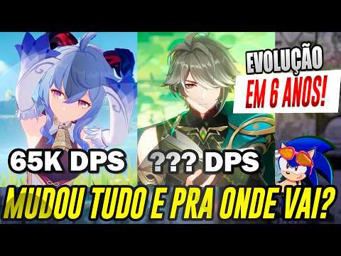 6 anos de evolução do genshin, como é o meta do jogo e os times antigos e o futuro do jogo!