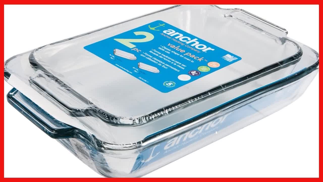 Great product -  Anchor Hocking Oven Basics Glass Baking Dishes, Rectangular Value Pack, Set of 2