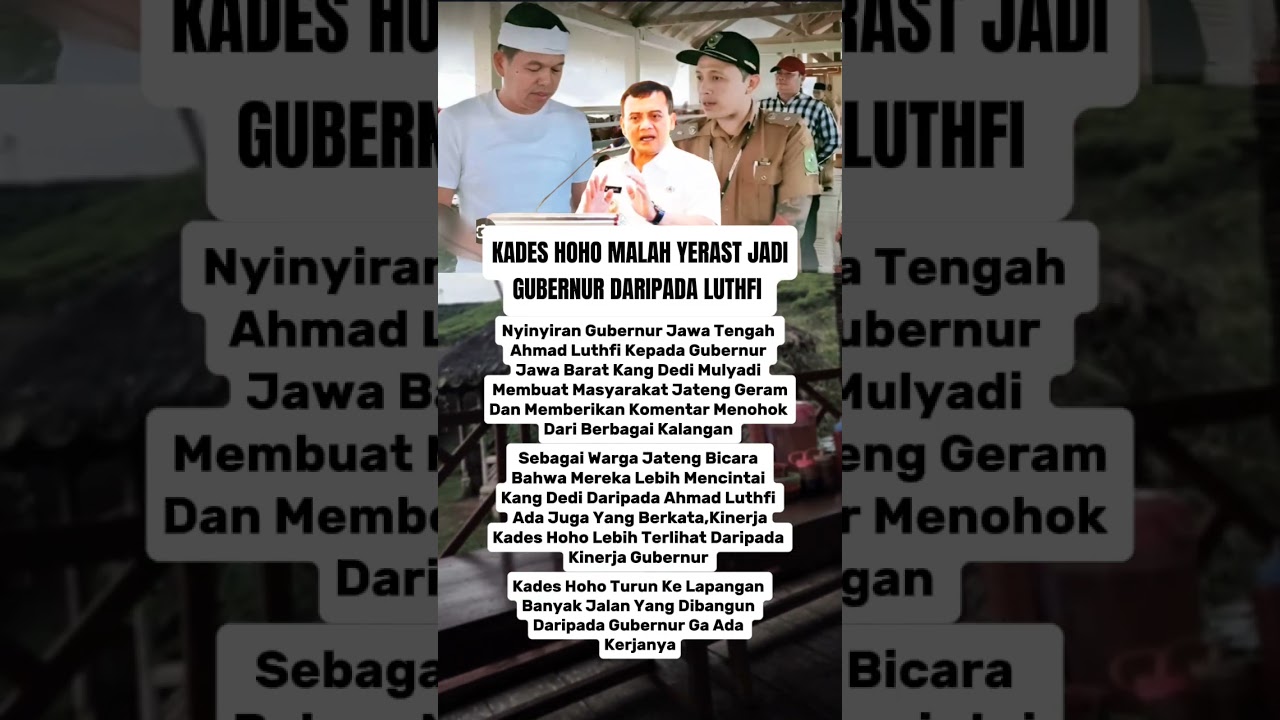 Kades Hoho Lebih Aktif Daripada Gubernur Jateng 