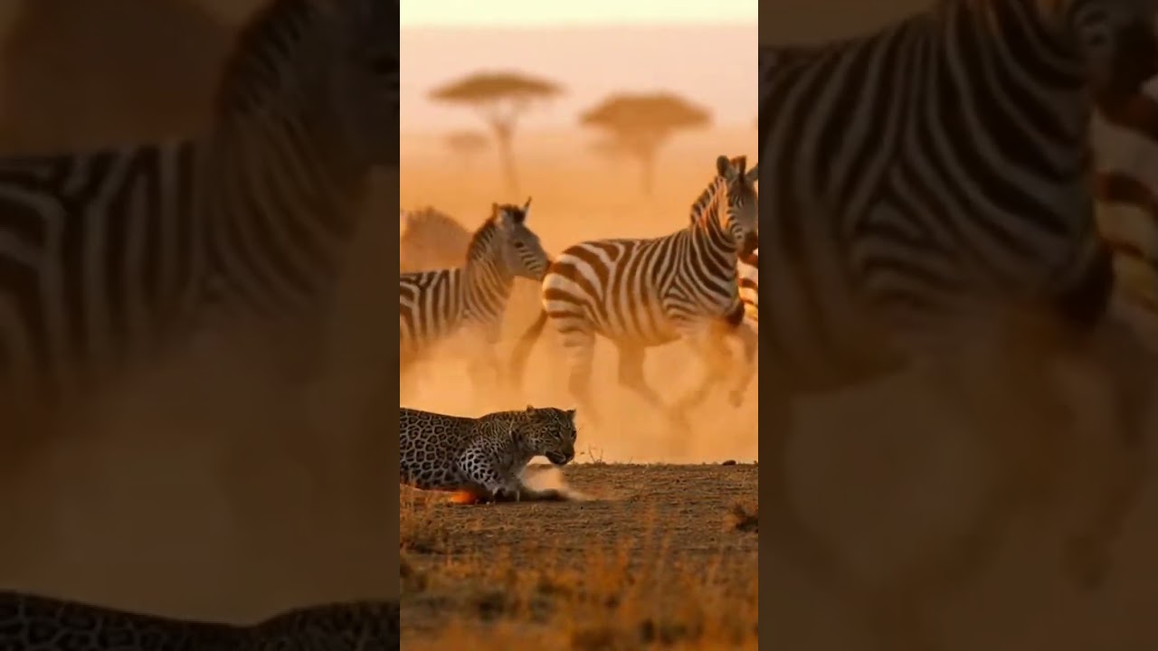 What Passed Through the Moonlit Grasslands? | Leopard and Zebra Herd 