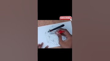 A beautiful Geometric pattern flowers drawing @aarabhostellifevlogs #viral #geometric #art#shorts#video