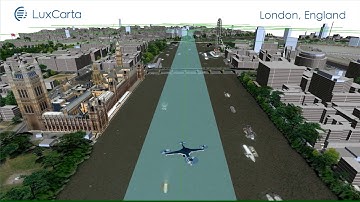 LuxCarta London 3D - drone flight simulation