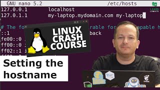 Linux Crash Course - Setting the Hostname of your Linux Workstation or Server screenshot 1