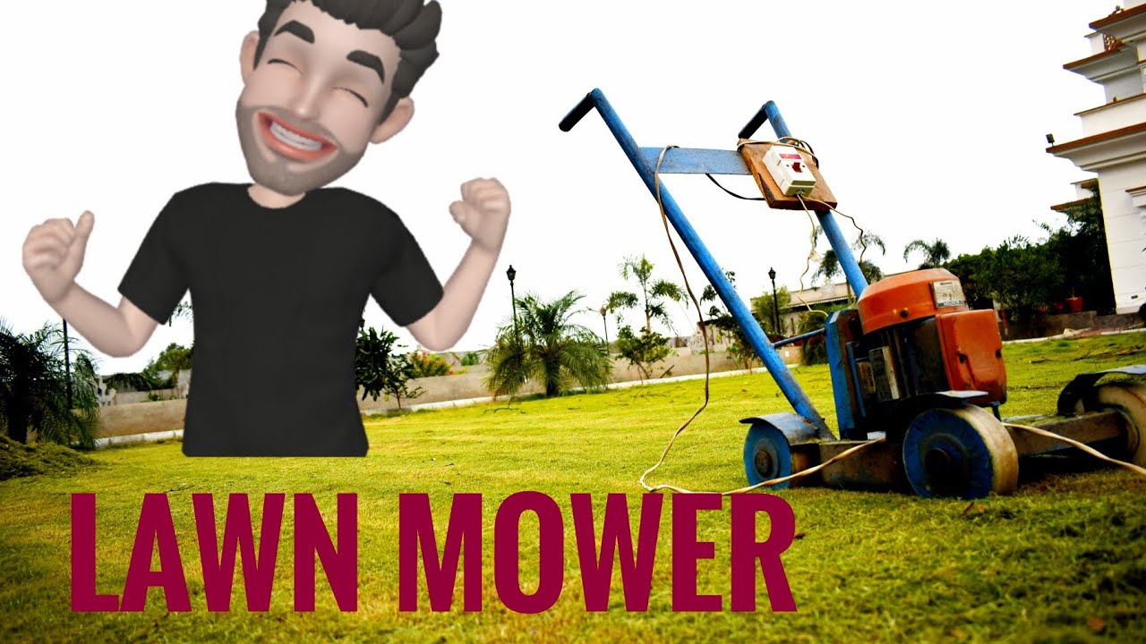 Lawn grass cutter India Lawn mower घास काटने वाली मशीन घास को