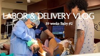 Labor \& Delivery Vlog 39 weeks | 8lb Baby #2 Induction w\/ Epidural