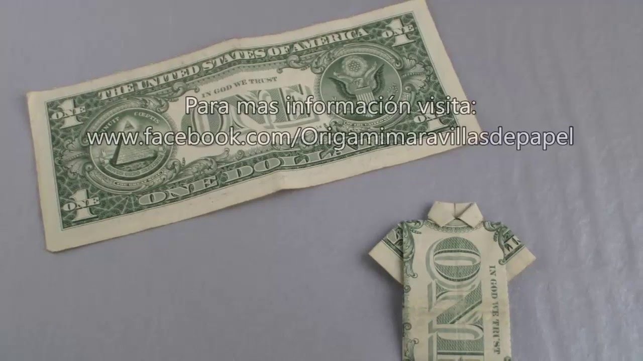 Origami Camisa (Money Origami TShirt) YouTube