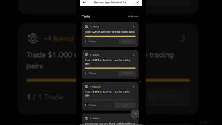 Binance Crypto Trading task And recvived Reward #binance #shortvideo #shorts #video