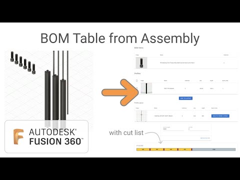 TehHashBom — Fusion 360 BOM script