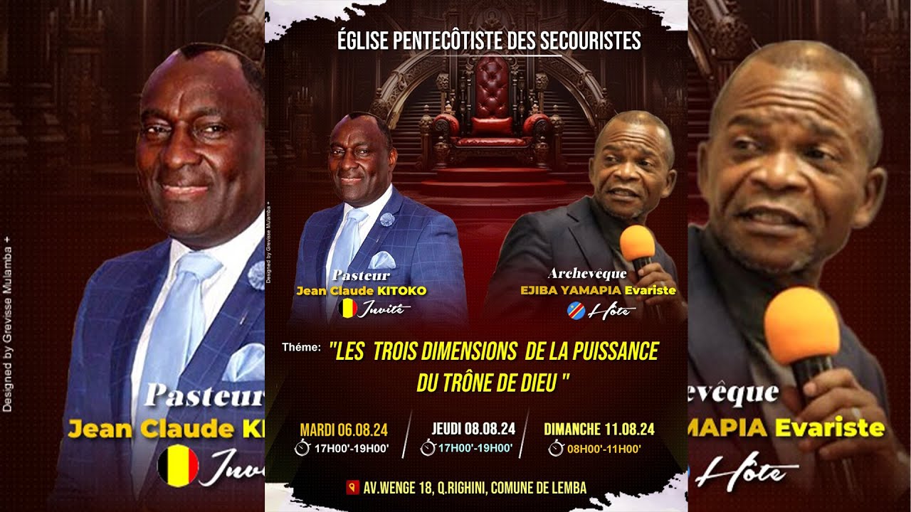 Culte du dimanche 11 Août 2024 avec Pasteur Jean Claude KITOKO - YouTube