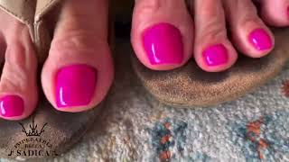 High heels, shoeplay, dangling, shoes, compilation, long toes, toe prints, sweat feet