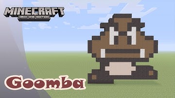 Minecraft: Pixel Art Tutorial and Showcase: Goomba (Super Mario Bros.)