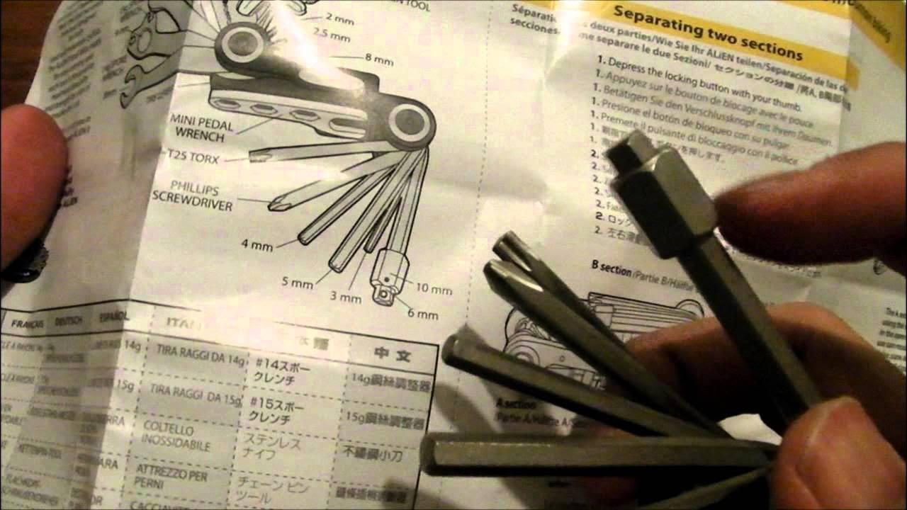 Topeak Alien II Multi Tool YouTube