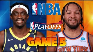 Game 5 Indiana Pacers at New York Knicks NBA Live Play by Play Scoreboard / Interga