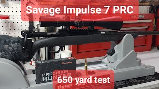 7 PRC Savage Impulse straight pull at 650 yards.