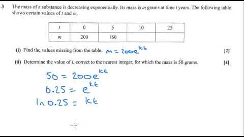 OCR C3 June 2016 q3ii - AS/A2 Maths - Exponentials and Logs