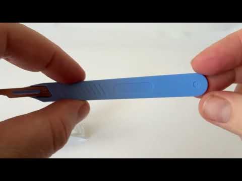 Скальпель №15 хірургічний Волес стерильний для одноразового використання Лезо з ручкою, видео 1