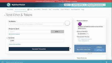 How to send ETH from MyEtherWallet