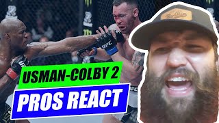 UFC 268 Kamaru Usman defeats Colby Covington 😲 MMA Pros React