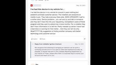 LifeSafer interlock complaints, rip-off reports. 2021