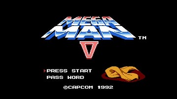 Mega Man 5 (NES) - Intro + title screen