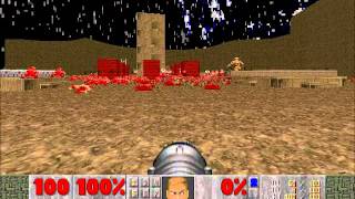 Doom 2 Doomworld Mega Project 2012 map 17 UV Max in 12:09 (Rocket wars)