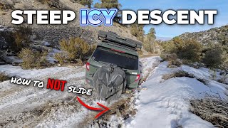 ICY Descent from Cerro Gordo, and how I made it down SAFE!
