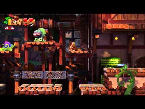 Donkey Kong Country: Tropical Freeze - 100% Walkthrough - 5-3 Fruity Factory (Puzzle and KONG)