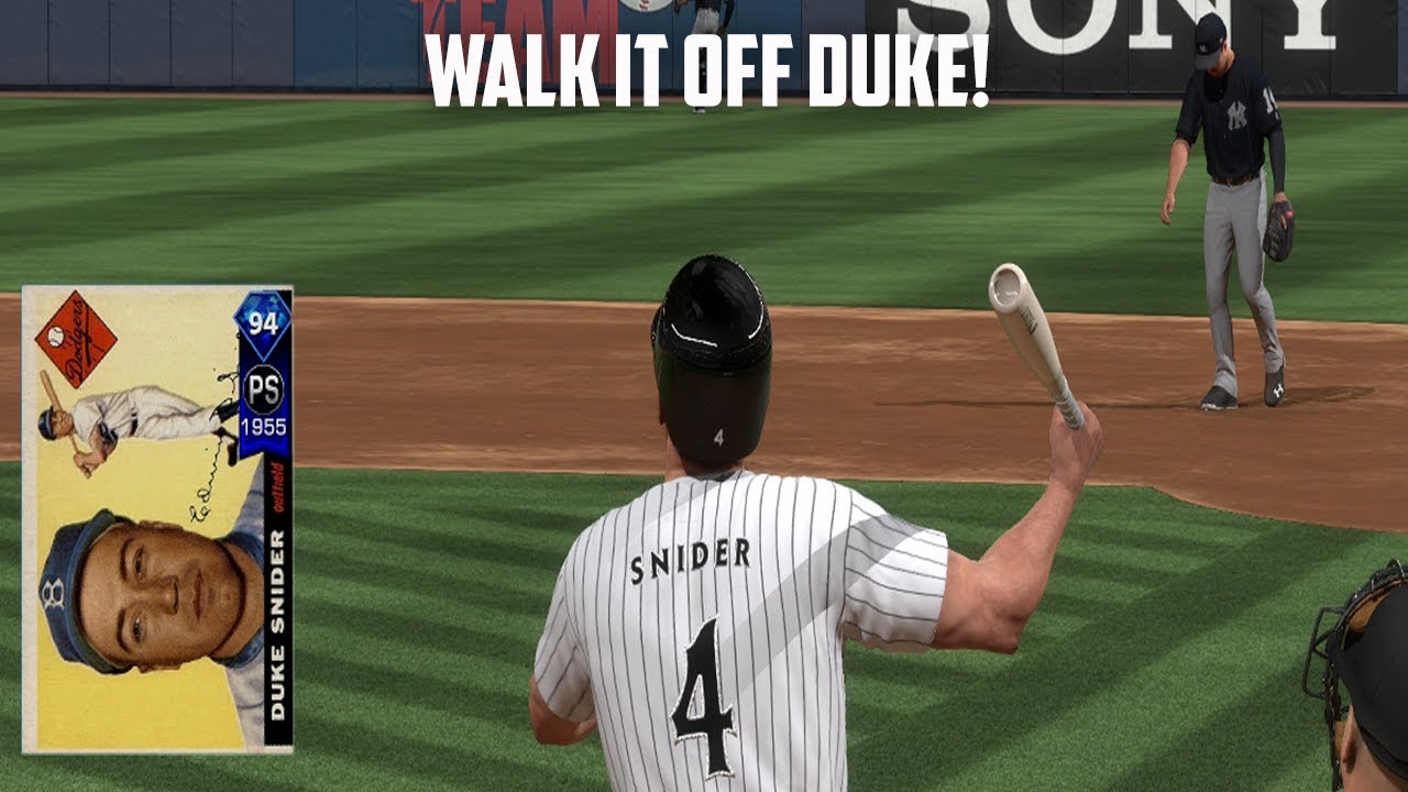Duke Snider Walk Off in debut! MLB The Show 18 Diamond Dynasty Gameplay