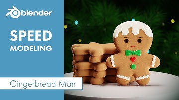 Gingerbread Man Speed Modeling In Blender