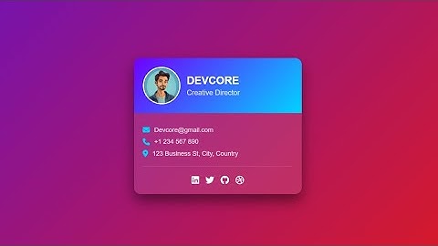How to Create a Modern Business Card Using HTML and CSS | Step-by-Step Tutorial