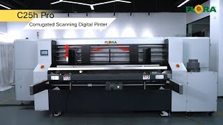 FLORA Digital Corrugated Packaging Carton Single Pass Printer High speed Machine C25h Pro | Overview