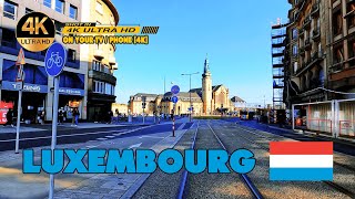 Luxembourg city Tour, Capital of Luxembourg -4K- HDR 60 fps