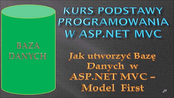Kurs Podstawy programowania w asp net mvc#6 Jak utworzyć bazę danych w asp net mvc model first