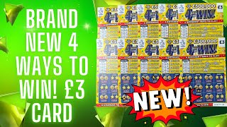 💷 BRAND NEW £3 “4 Ways To Win” Scratch Card! 🤩 Top Prize £300,000 💰 (Better Odds?!)