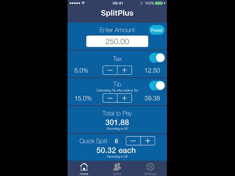 SplitPlus App Tutorial - The quick and easy way to split the bill or check