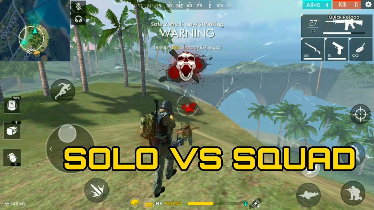 INTENSE GAME (SOLO VS SQUAD) - [ENGLISH!] | FREE FIRE BATTLEGROUNDS