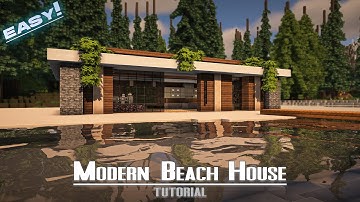 Minecraft: Modern Beach House |  EASY! Tutorial