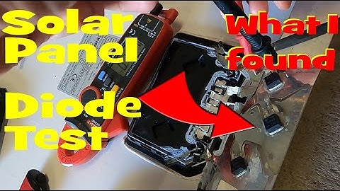 Solar Panel Diode Test - nothing to see here...